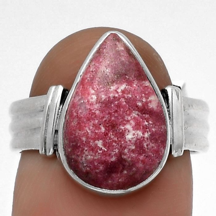 Natural Pink Thulite - Norway Ring size-7.5 SDR178691 R-1470, 10x15 mm