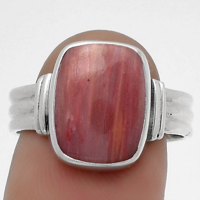 Natural Pink Tulip Quartz Ring size-8 SDR178708 R-1470, 10x13 mm