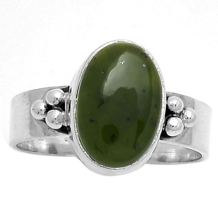 Natural Chrome Chalcedony Ring size-8 SDR179009 R-1715, 8x12 mm