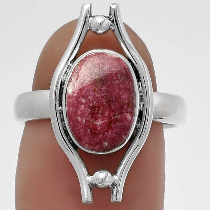 Natural Pink Thulite - Norway Ring size-7 SDR179065 R-1663, 8x11 mm