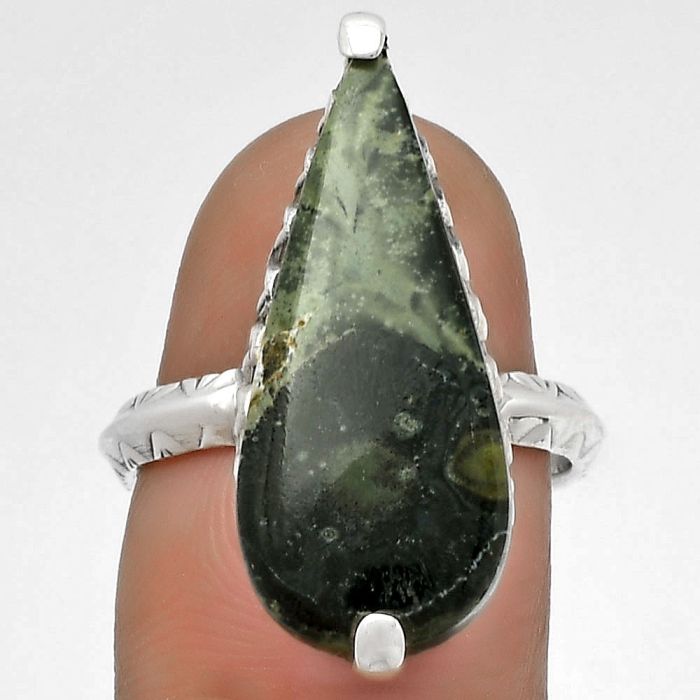 Natural Star Galaxy Jasper Ring size-7 SDR179719 R-1089, 10x24 mm