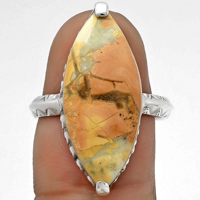 Natural Maligano Jasper - Indonesia Ring size-7.5 SDR179723 R-1089, 11x24 mm