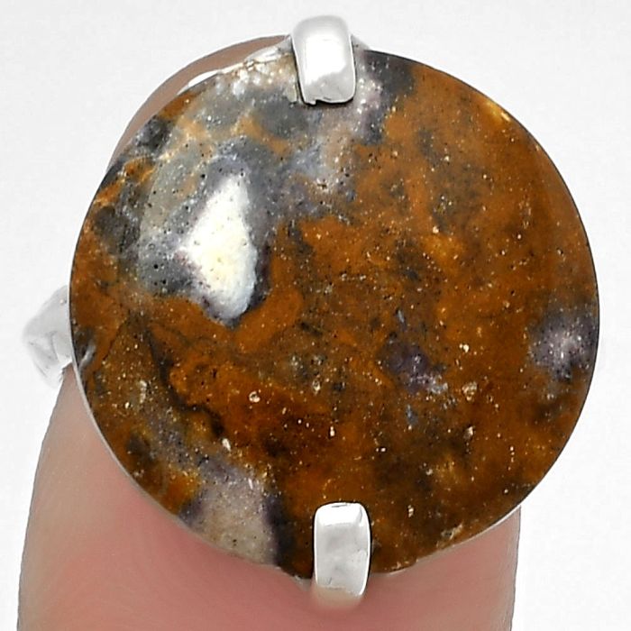 Natural Indian Blanket Jasper Ring size-6.5 SDR179727 R-1089, 18x18 mm