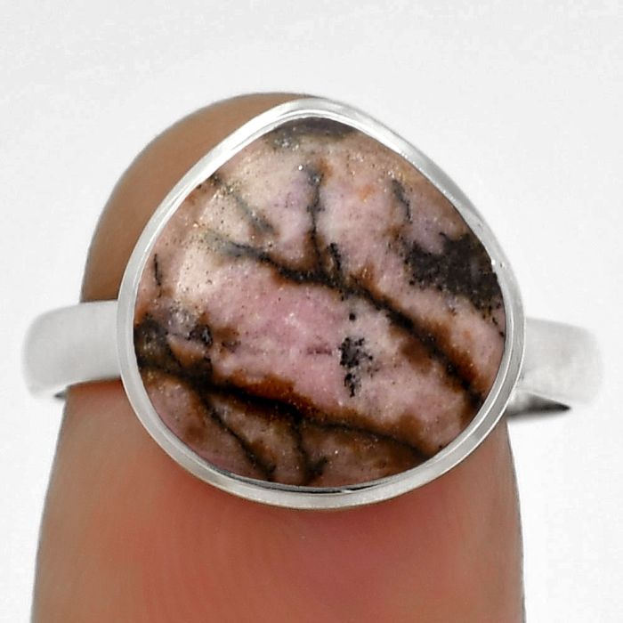 Natural Indian Paint Gemstone Ring size-8 SDR179895 R-1007, 12x12 mm