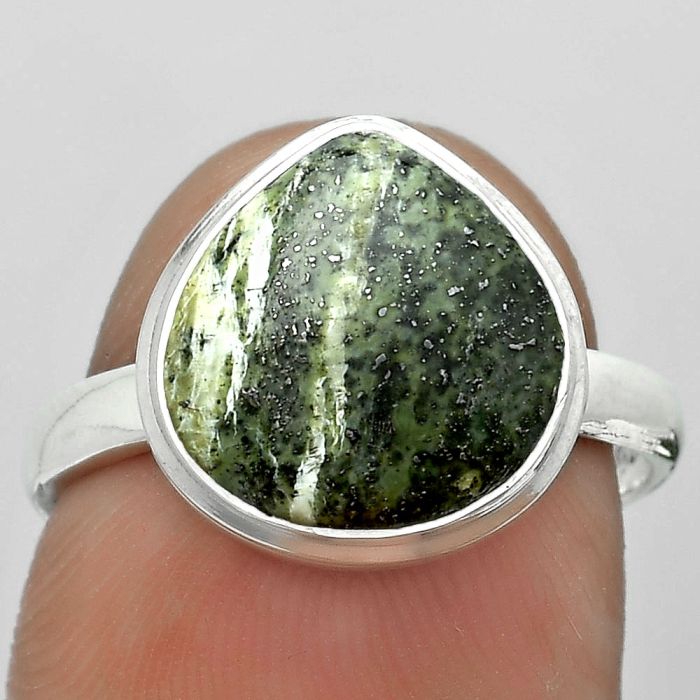 Natural Chrysotile Ring size-8 SDR179949 R-1007, 12x12 mm