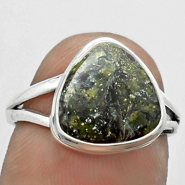 Dragon Blood Stone - South Africa Ring size-7.5 SDR179957 R-1008, 11x11 mm