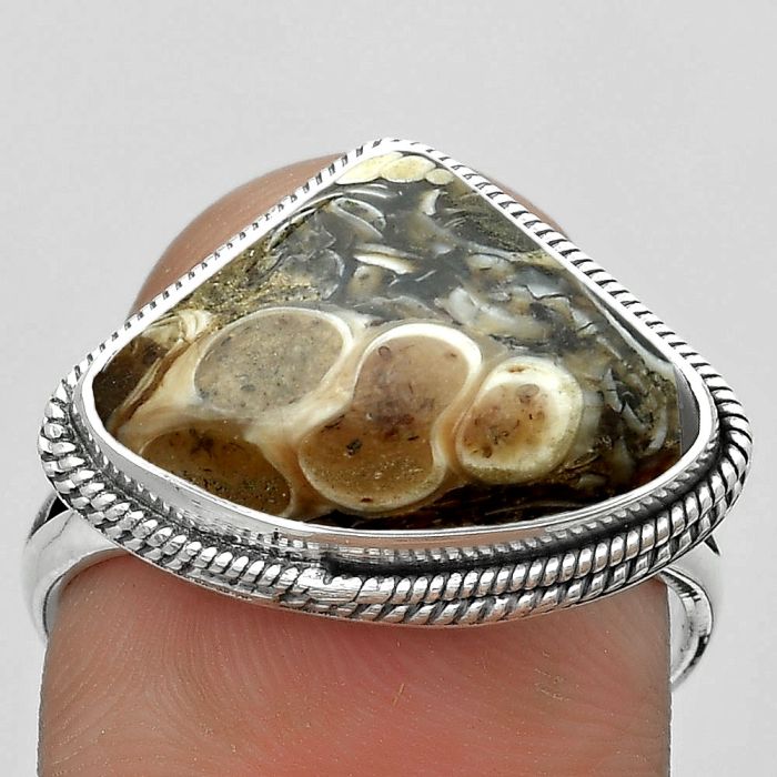 Natural Turtella Jasper - USA Ring size-8.5 SDR180309 R-1009, 12x18 mm