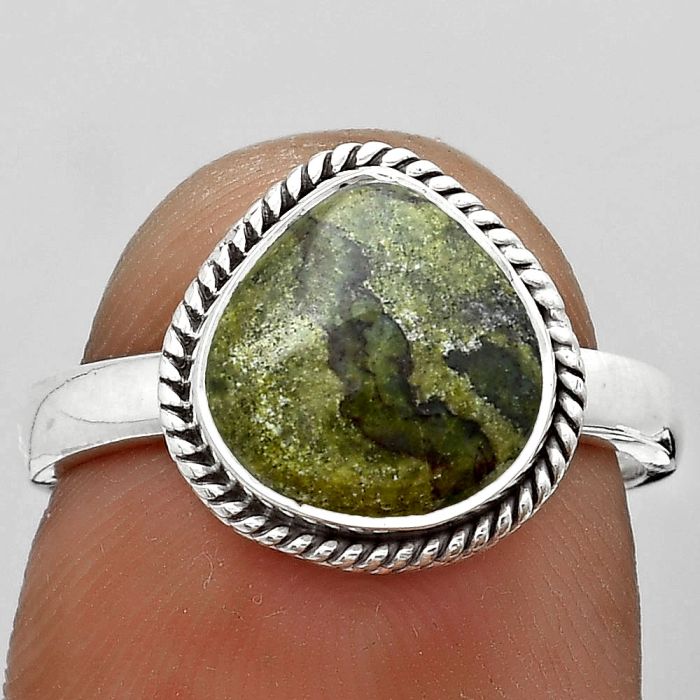 Dragon Blood Stone - South Africa Ring size-7 SDR180494 R-1009, 10x10 mm