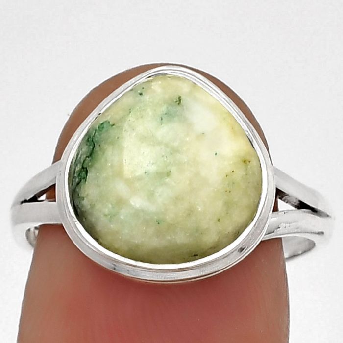 Natural Tree Weed Moss Agate - India Ring size-8 SDR181168 R-1008, 12x12 mm