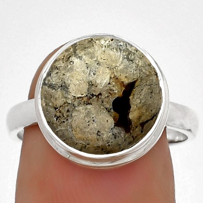 Natural Rock Calcy Ring size-8 SDR181174 R-1007, 12x12 mm