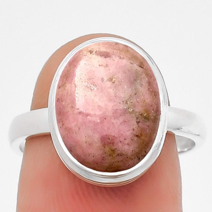 Natural Pink Tulip Quartz Ring size-8 SDR181189 R-1007, 10x13 mm