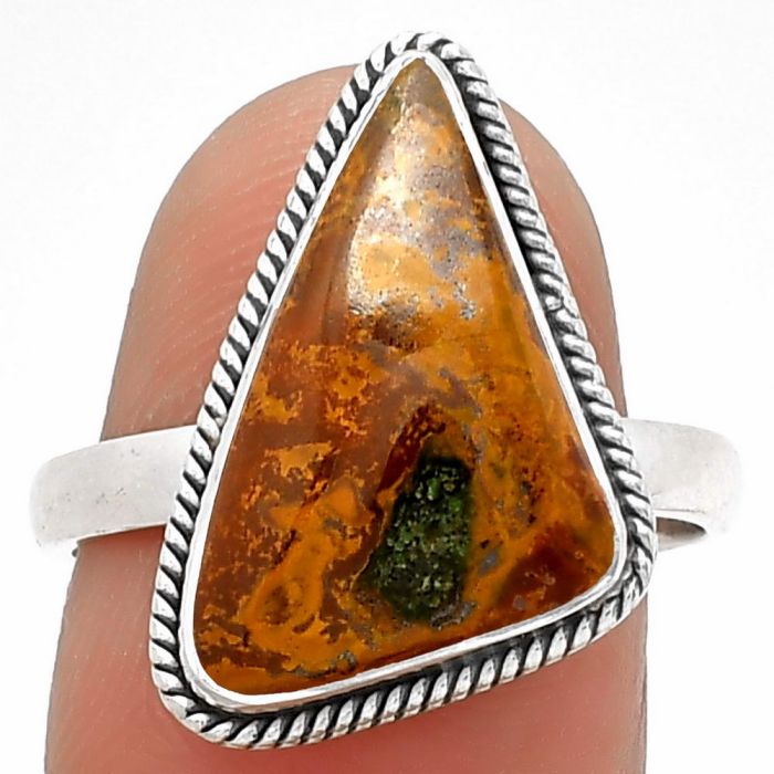 Natural Rare Cady Mountain Agate Ring size-8 SDR181270 R-1009, 11x18 mm