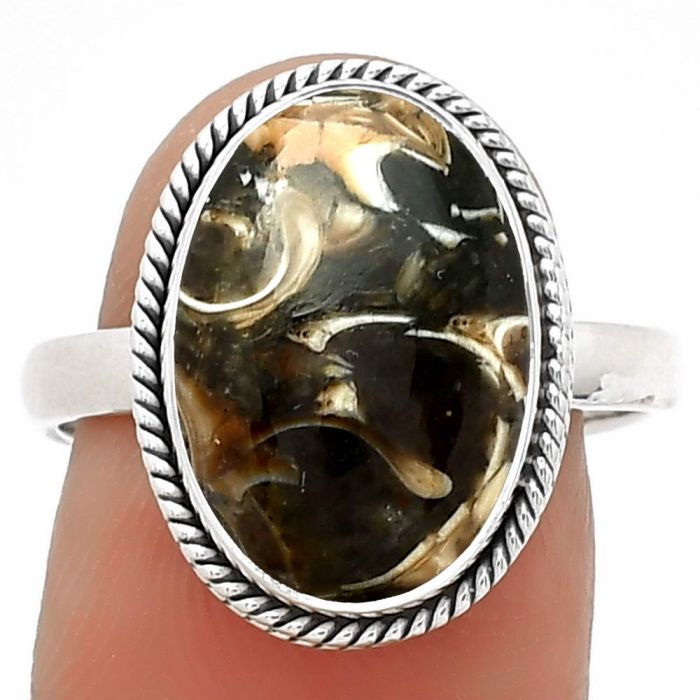 Natural Turtella Jasper - USA Ring size-8.5 SDR181276 R-1009, 11x15 mm