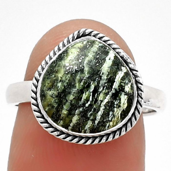 Natural Chrysotile Ring size-7.5 SDR181289 R-1009, 11x11 mm