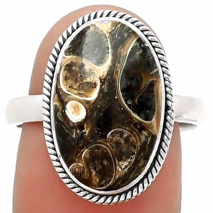 Natural Turtella Jasper - USA Ring size-8.5 SDR181294 R-1009, 11x17 mm