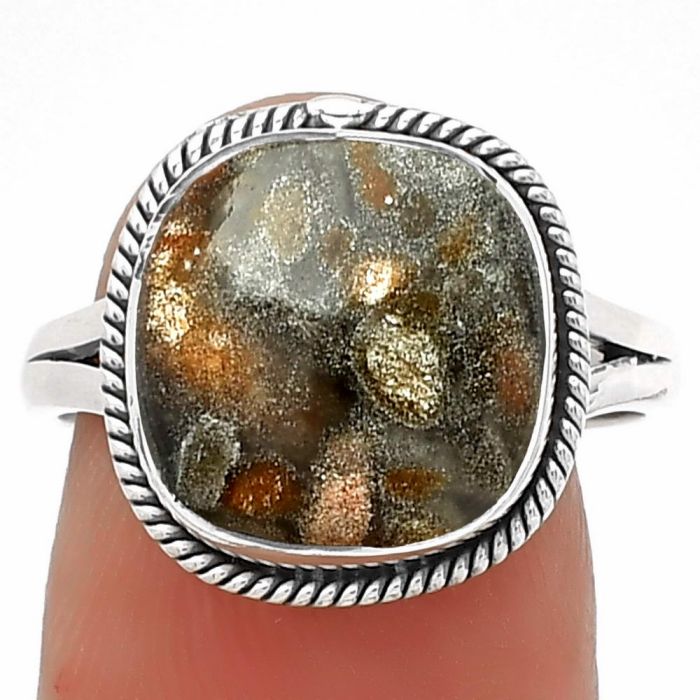 Natural Tabu Jasper Ring size-7 SDR181420 R-1010, 12x12 mm