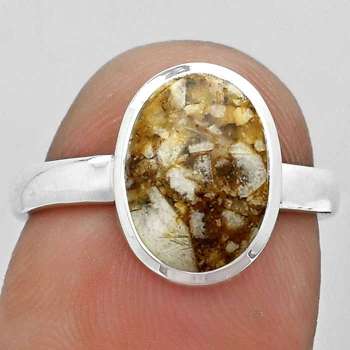 Natural Wild Horse Jasper Ring size-7 SDR181622 R-1004, 8x11 mm