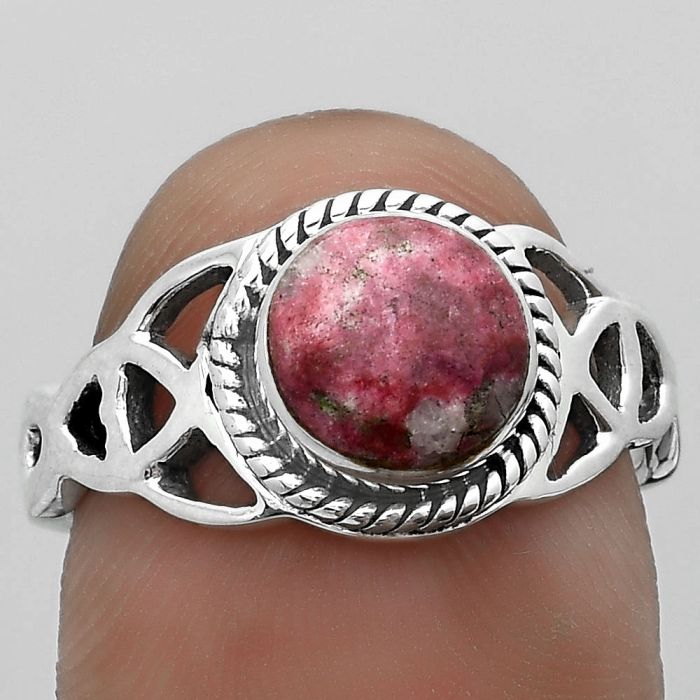 Natural Pink Thulite - Norway Ring size-7.5 SDR181757 R-1172, 8x8 mm