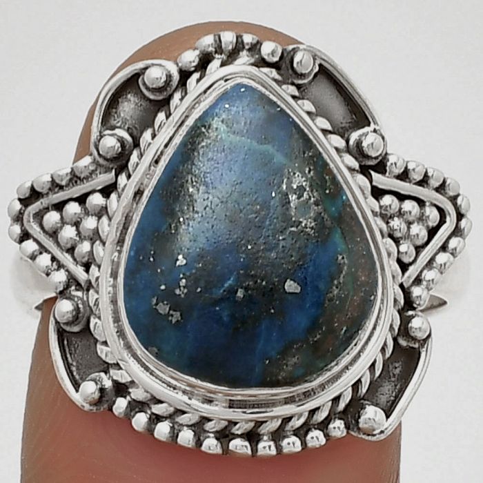 Natural Shattuckite - USA Ring size-8.5 SDR182210 R-1557, 11x13 mm