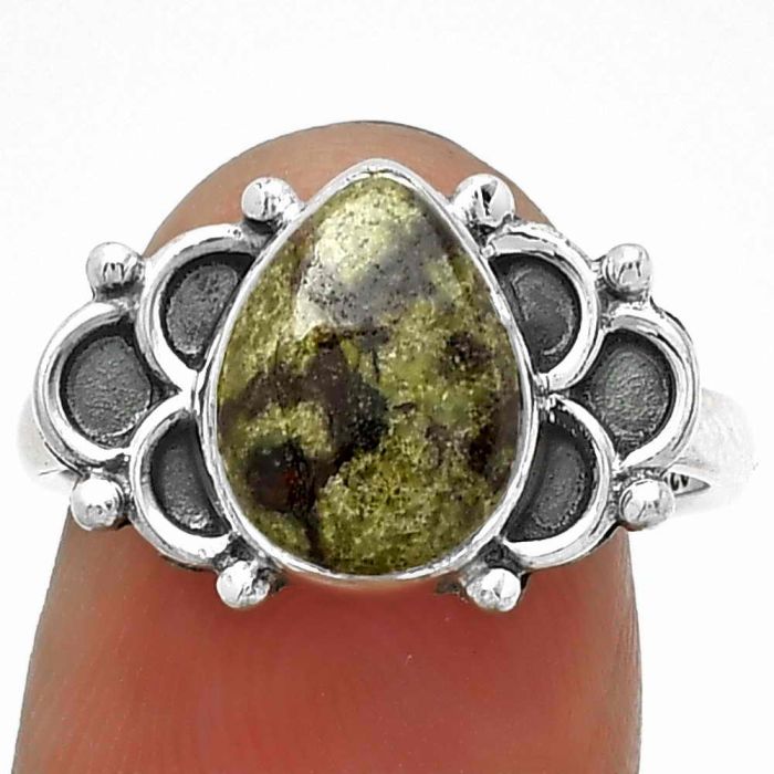 Dragon Blood Stone - South Africa Ring size-8 SDR183072 R-1104, 8x11 mm