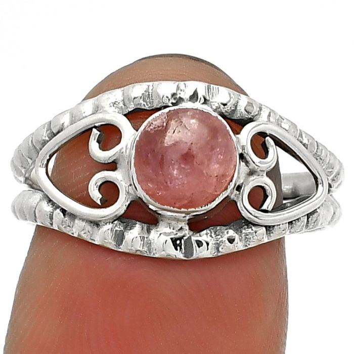 Natural Rhodochrosite Argentina Ring size-8 SDR183367 R-1143, 6x6 mm