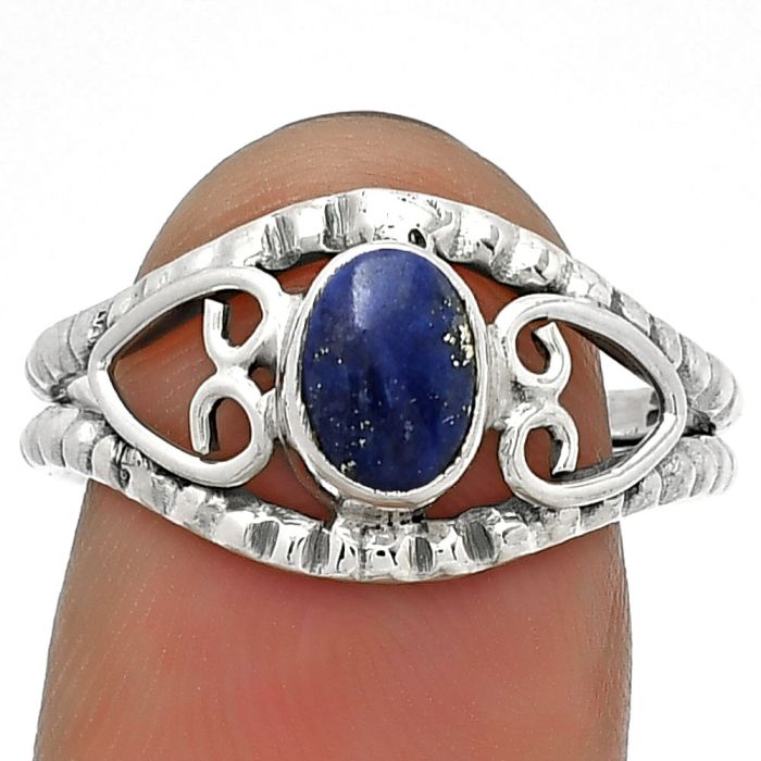 Natural Lapis Lazuli - Afghanistan Ring size-8.5 SDR183384 R-1143, 5x7 mm