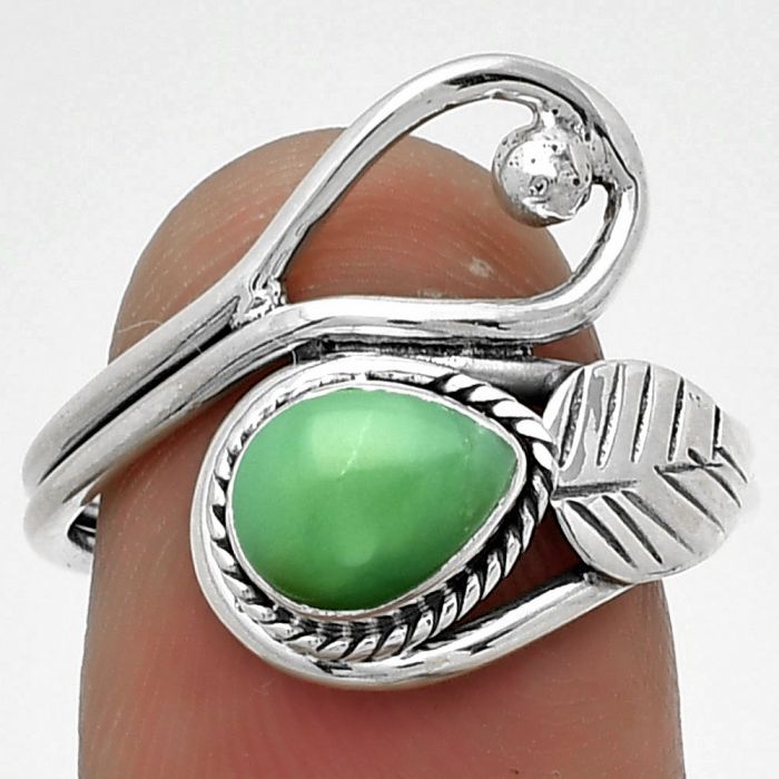 Natural Chrysoprase - Australia Ring size-8 SDR183540 R-1464, 6x8 mm