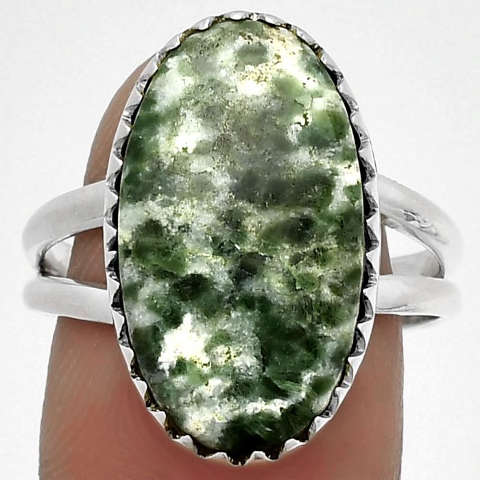 Natural Dioptase Ring size-9 SDR183587 R-1210, 12x21 mm