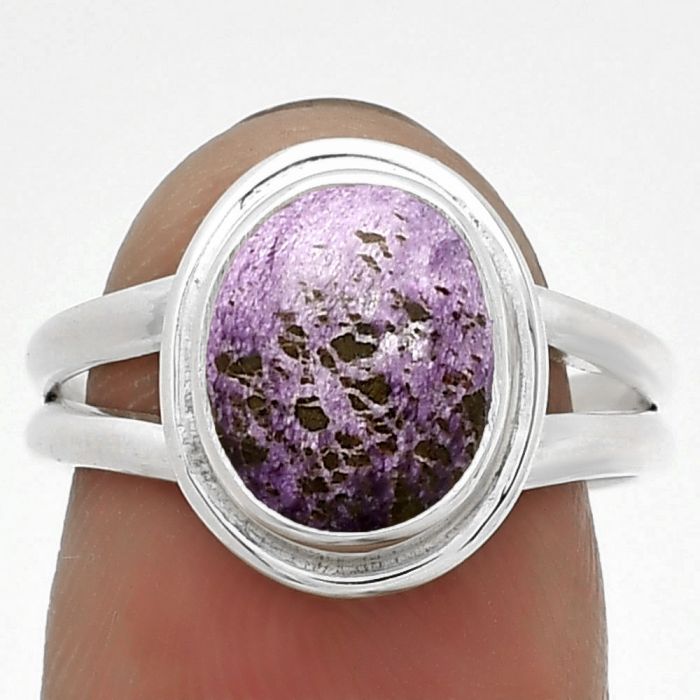 Natural Purpurite - South Africa Ring size-7 SDR183641 R-1156, 8x10 mm