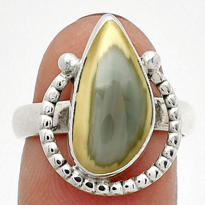 Natural Imperial Jasper - Mexico Ring size-7 SDR184348 R-1518, 8x16 mm