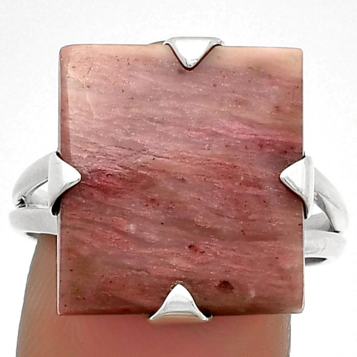 Natural Pink Tulip Quartz Ring size-9 SDR184507 R-1305, 15x17 mm