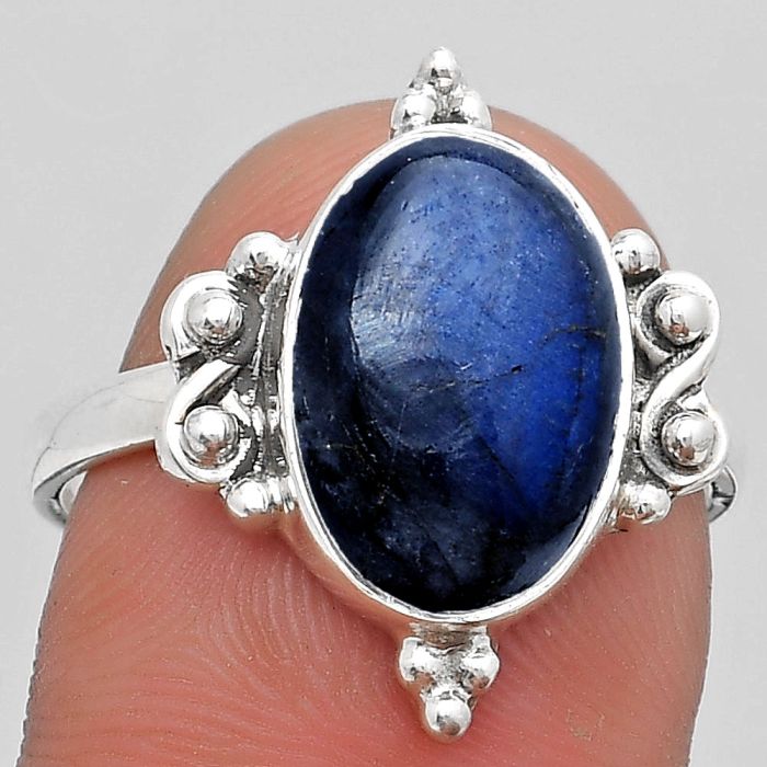 Blue Fire Labradorite - Madagascar Ring size-8 SDR185054 R-1118, 9x14 mm