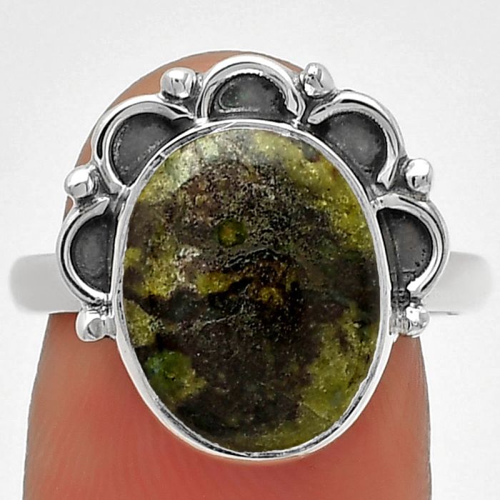 Dragon Blood Stone - South Africa Ring size-8 SDR185229 R-1216, 11x13 mm