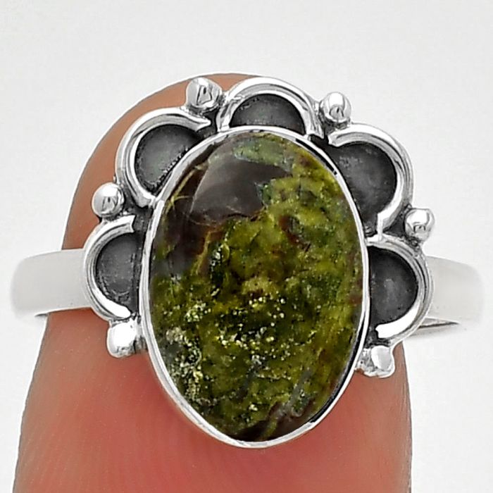 Dragon Blood Stone - South Africa Ring size-8 SDR185248 R-1216, 9x13 mm