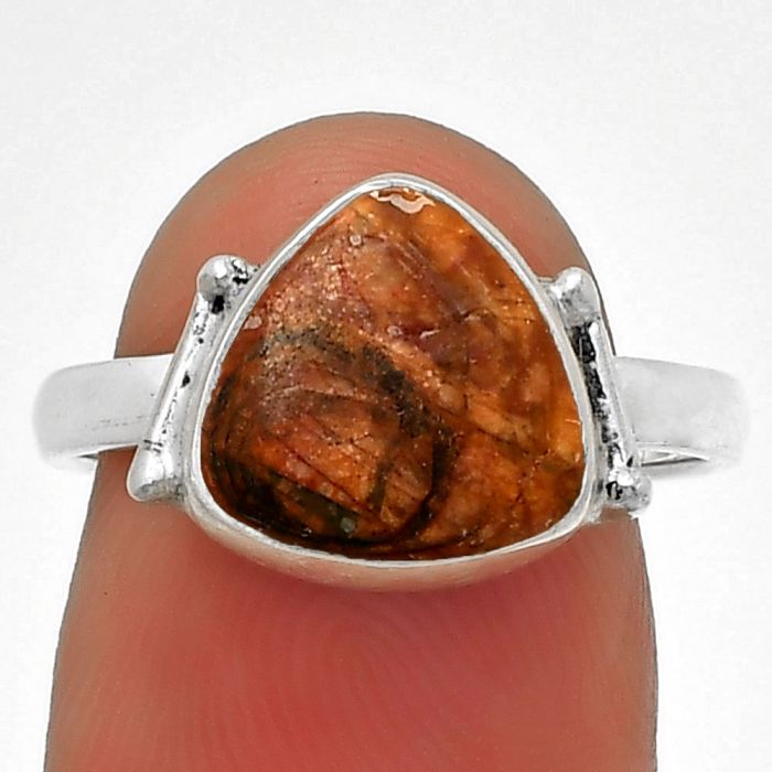 Natural Cherry Creek Ring size-7.5 SDR185387 R-1193, 10x10 mm