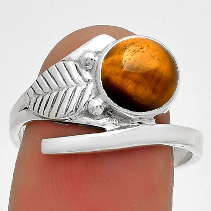 Natural Tiger Eye - Africa Ring size-8.5 SDR185698 R-1410, 8x8 mm