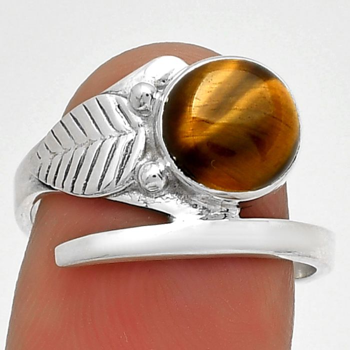 Natural Tiger Eye - Africa Ring size-7 SDR185701 R-1410, 8x8 mm