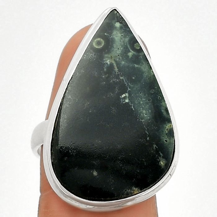 Natural Star Galaxy Jasper Ring size-9.5 SDR185839 R-1007, 18x29 mm