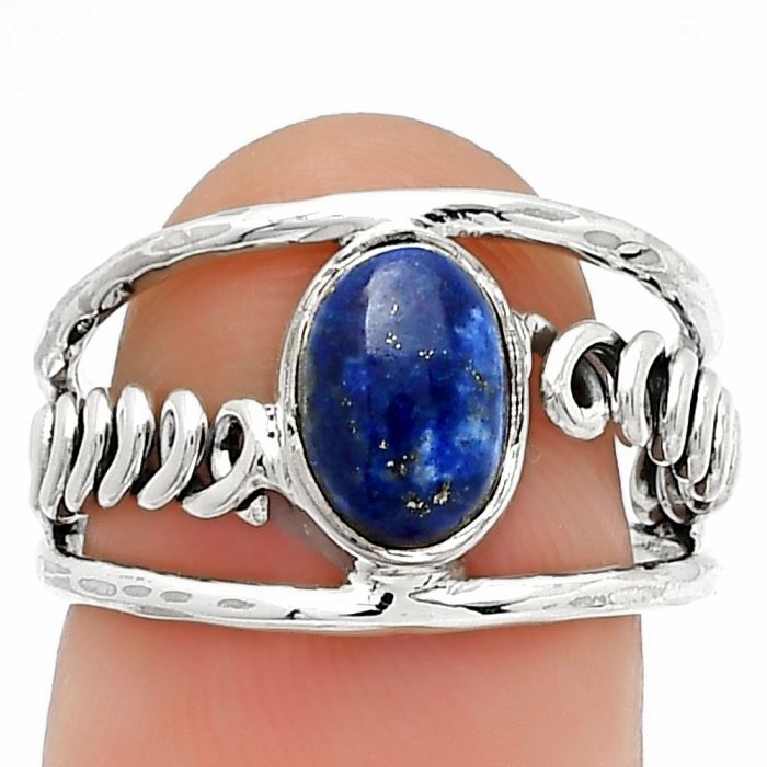 Natural Lapis Lazuli - Afghanistan Ring size-7 SDR185979 R-1136, 6x9 mm