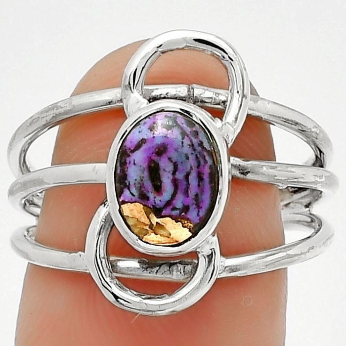 Copper Purple Turquoise - Arizona Ring size-8 SDR186562 R-1141, 7x9 mm