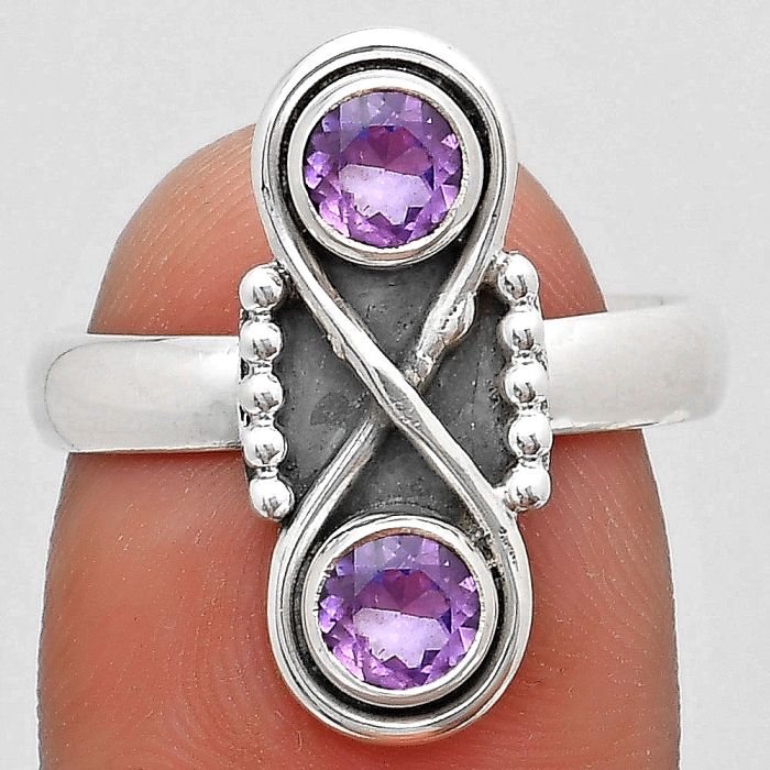 Natural Amethyst - Brazil Ring size-8 SDR186743 R-1516, 5x5 mm