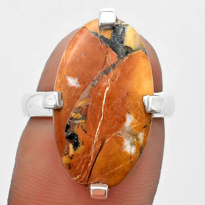 Natural Maligano Jasper - Indonesia Ring size-7 SDR187034 R-1089, 13x22 mm