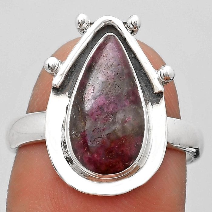 Natural Tourmaline Quartz Ring size-8.5 SDR187645 R-1513, 8x14 mm