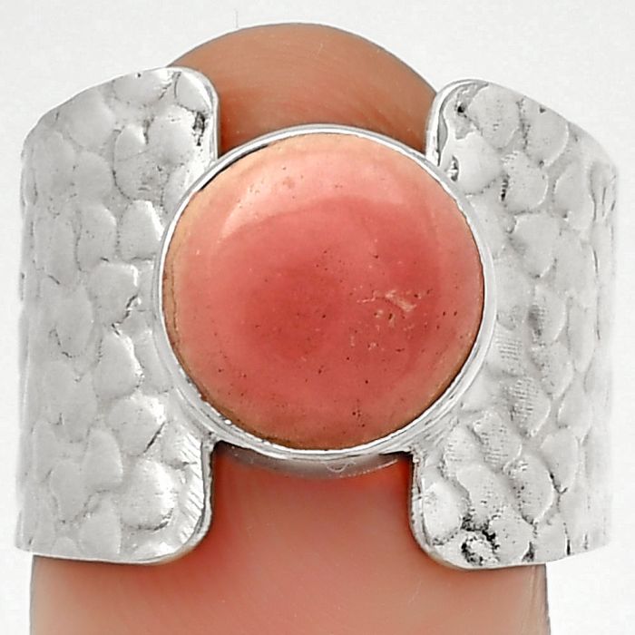 Natural Rhodochrosite Argentina Ring size-8 SDR188366 R-1450, 10x10 mm