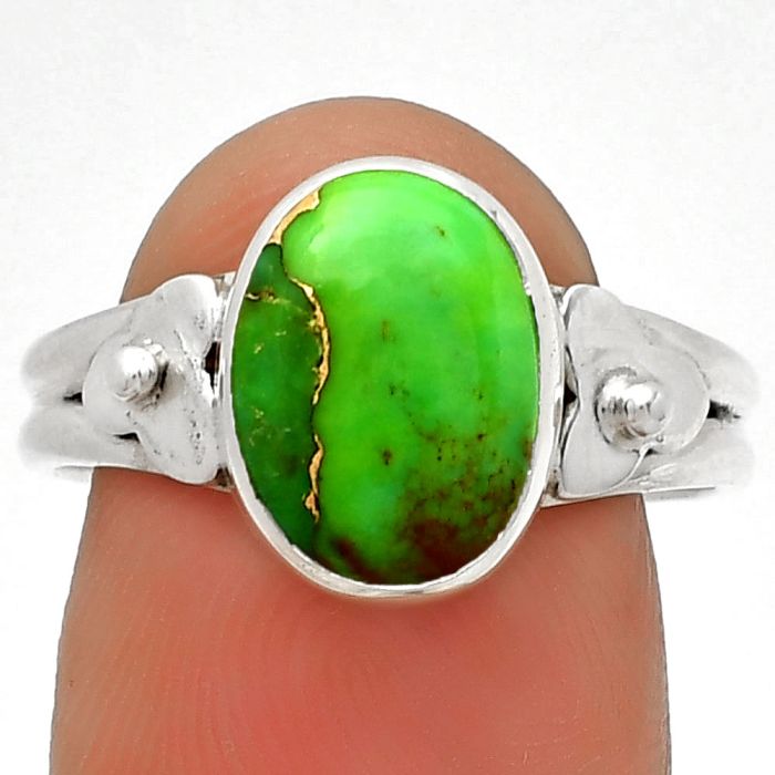 Copper Green Turquoise - Arizona Ring size-8 SDR188476 R-1509, 8x11 mm