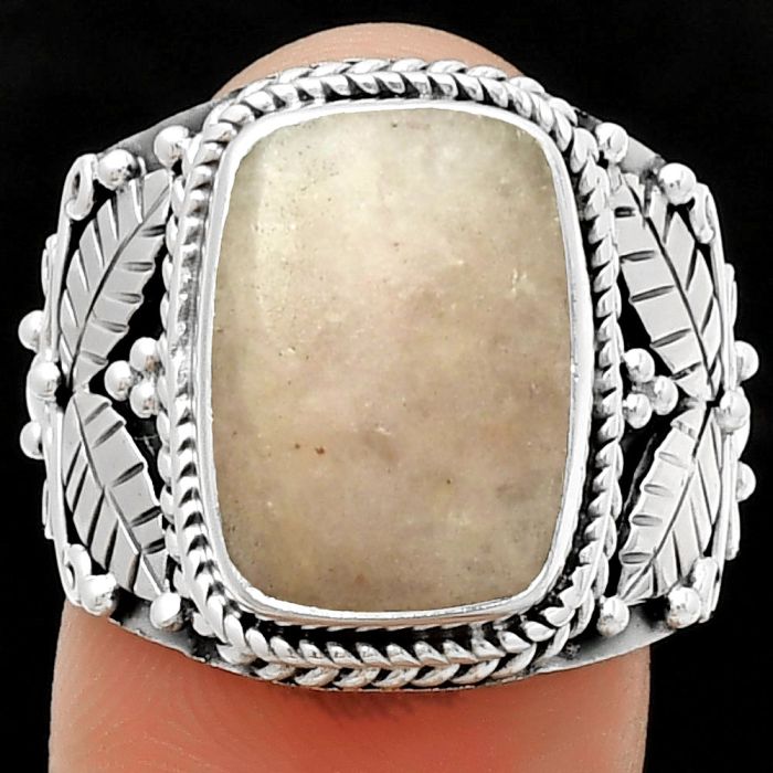 Southwest Design - Pink Scolecite Ring size-7.5 SDR188592 R-1387, 10x14 mm