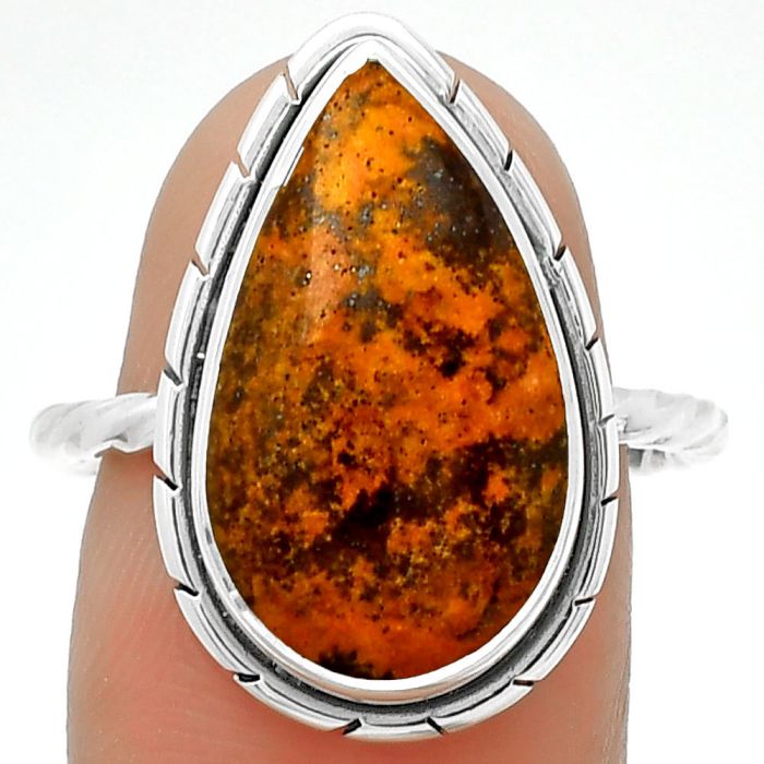 Natural Outback Jasper Ring size-8 SDR188789 R-1011, 11x19 mm