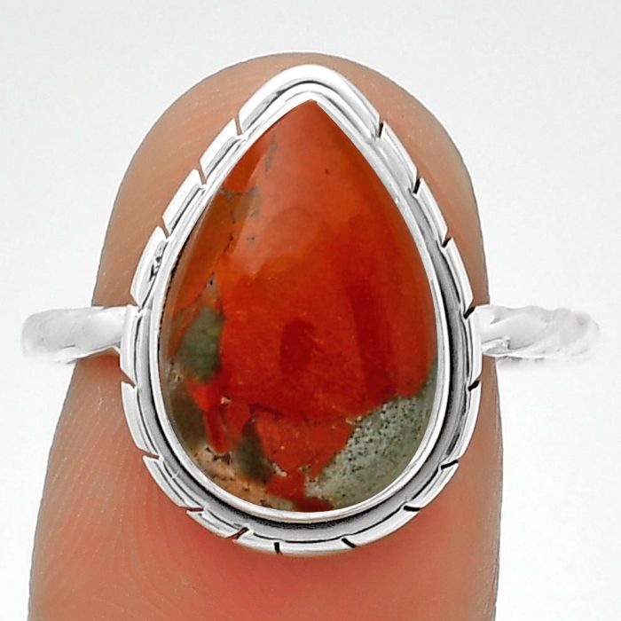 Natural Tabu Jasper Ring size-8 SDR188832 R-1011, 10x14 mm