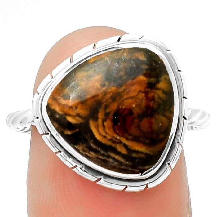 Natural Outback Jasper Ring size-8 SDR188934 R-1011, 13x13 mm