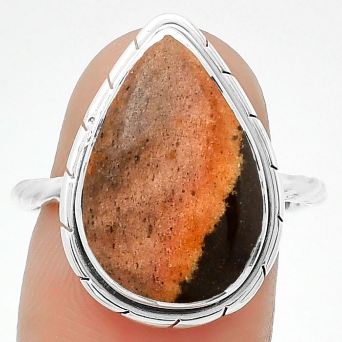 Natural Outback Jasper Ring size-8 SDR188944 R-1011, 12x18 mm